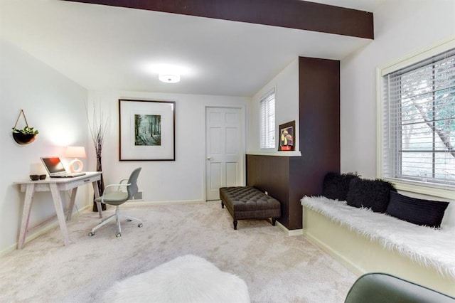 9121 Blackhawk Rd, Middleton, WI 53562 - office area with carpet, healthy amount of natural light, and baseboards