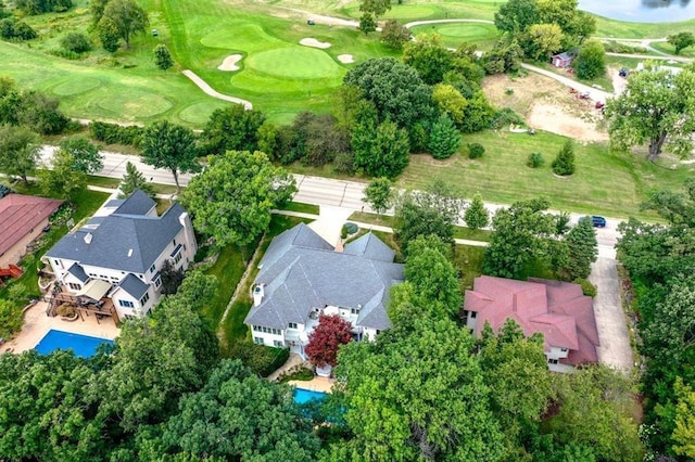 9121 Blackhawk Rd, Middleton, WI 53562 - bird's eye view of a golf course and a pool area