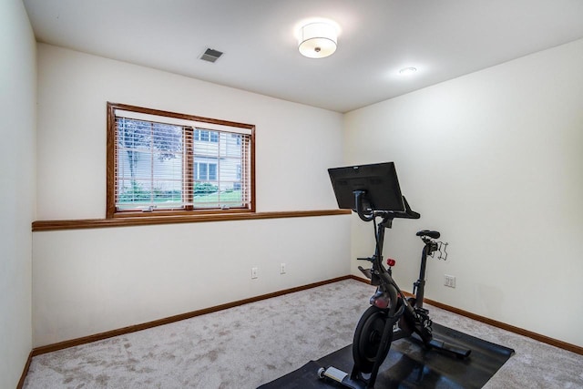 9121 Blackhawk Rd, Middleton, WI 53562 - exercise room with carpet flooring and baseboards