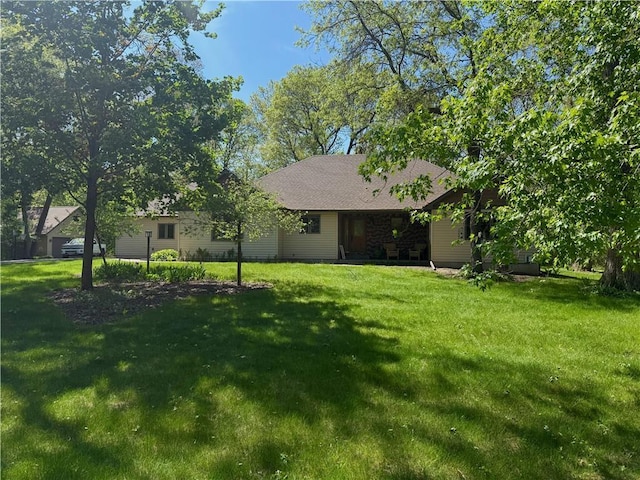 E3313 Jennifer Ln, Eau Claire, WI 54701 - back of property with a lawn