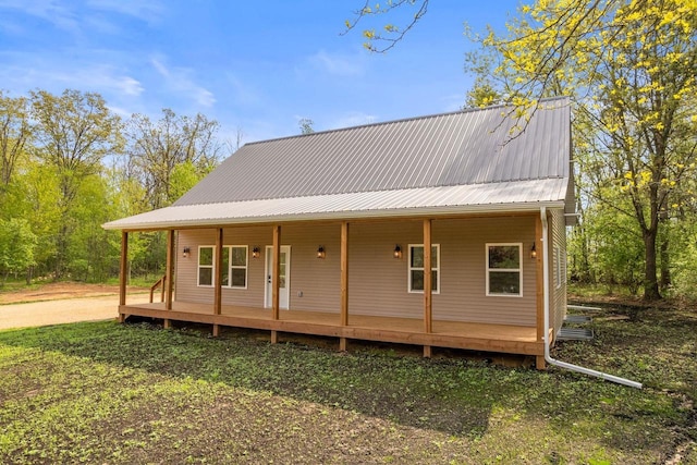 2806 3rd Ct, Oxford, WI 53952 - view of front of home featuring metal roof and covered porch