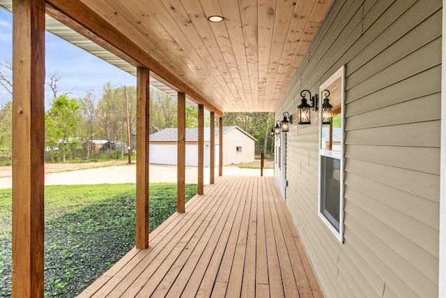 2806 3rd Ct, Oxford, WI 53952 - wooden terrace with a yard