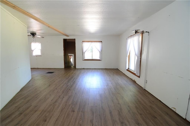 W2585 County Road R, Durand, WI 54736 - spare room with wood finished floors and ceiling fan