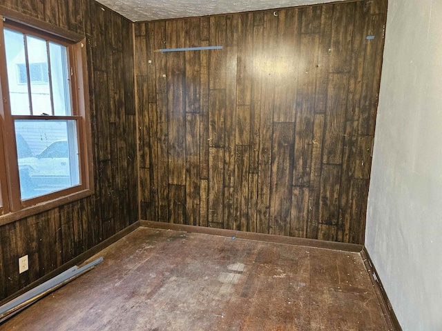 308 W Prospect St, Endeavor, WI 53930 - spare room with wood walls, healthy amount of natural light, and baseboards