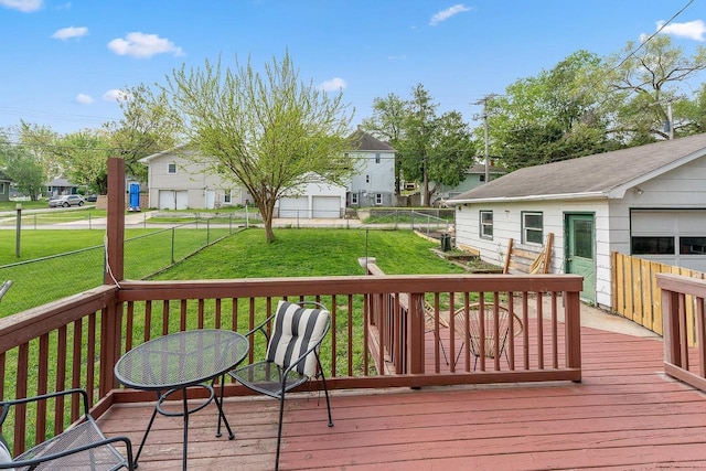 610 W Franklin St, Portage, WI 53901 - wooden terrace with a residential view
