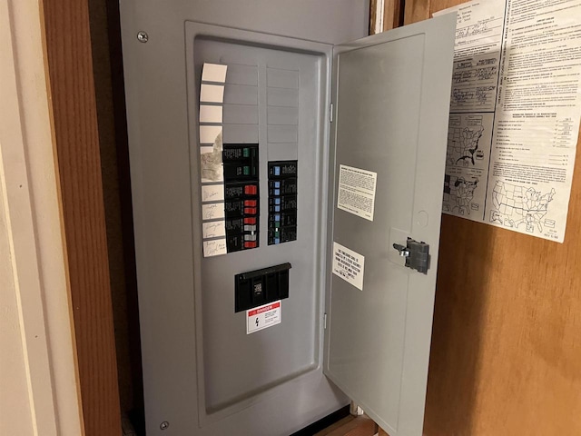 utility room with electric panel