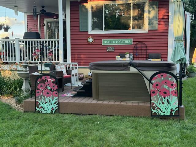 400 S Water St, Sparta, WI 54656 - view of patio / terrace featuring a hot tub