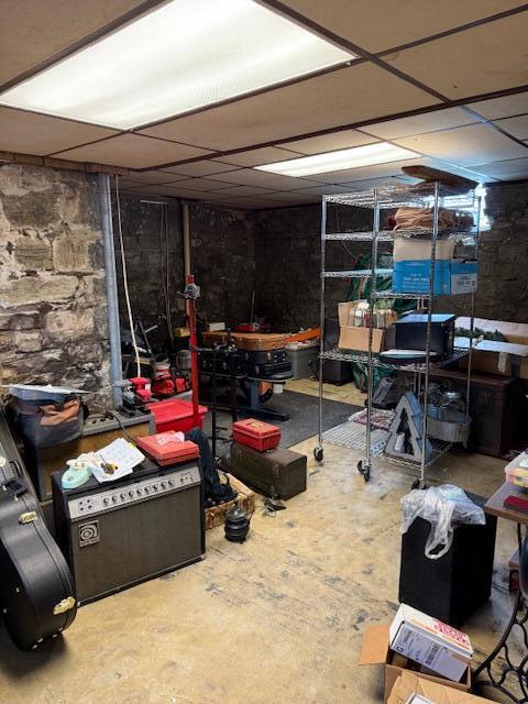 400 S Water St, Sparta, WI 54656 - unfinished below grade area with a drop ceiling