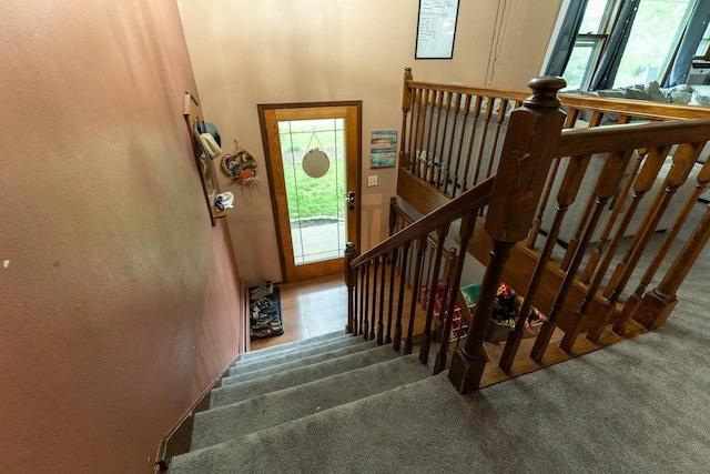 105 Glenview Dr, Tomah, WI 54660 - stairway with carpet flooring