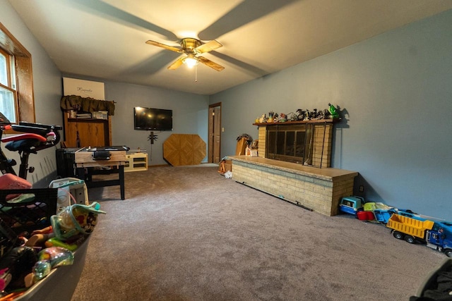 105 Glenview Dr, Tomah, WI 54660 - living room featuring carpet and a ceiling fan