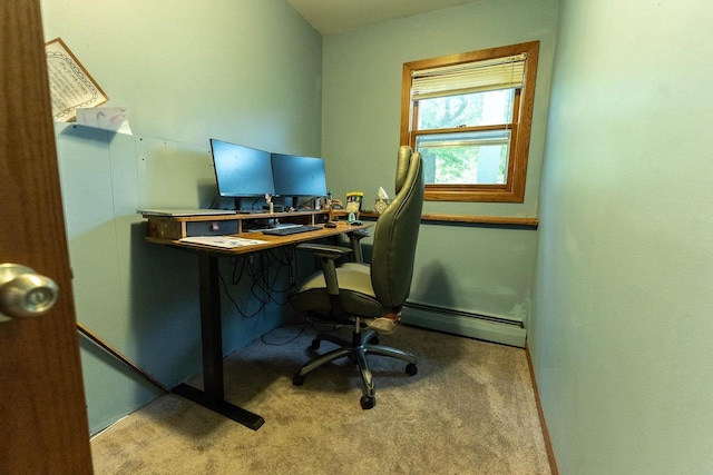 105 Glenview Dr, Tomah, WI 54660 - office featuring baseboard heating and carpet flooring