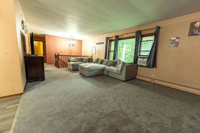 105 Glenview Dr, Tomah, WI 54660 - living room featuring a chandelier and cooling unit