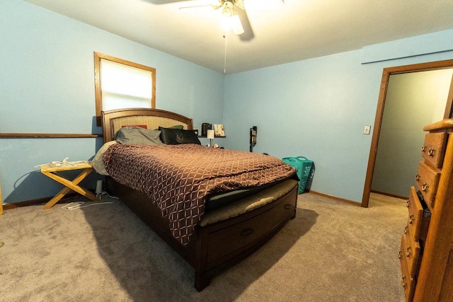 105 Glenview Dr, Tomah, WI 54660 - bedroom with light colored carpet, ceiling fan, and baseboards