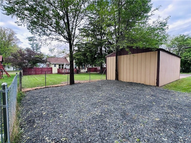 403 Dwight St, Chippewa Falls, WI 54729 - view of yard featuring an outbuilding and a playground