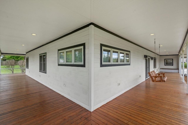 4531 Tabor Rd, Racine, WI 53402 - wooden terrace featuring covered porch