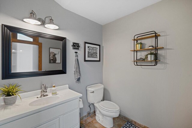 4531 Tabor Rd, Racine, WI 53402 - half bathroom featuring baseboards, toilet, and vanity