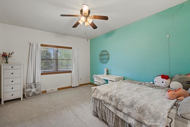 4531 Tabor Rd, Racine, WI 53402 - bedroom featuring carpet flooring, baseboards, and a ceiling fan
