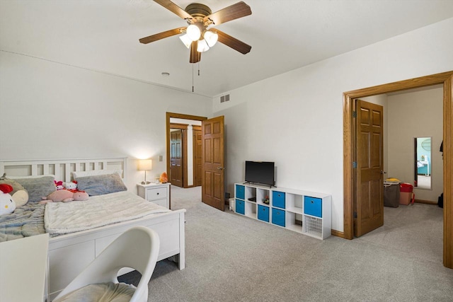 4531 Tabor Rd, Racine, WI 53402 - carpeted bedroom with a ceiling fan