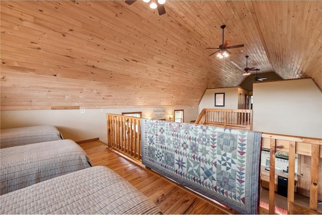 2929 170th St, Frederic, WI 54837 - bedroom with wood ceiling, vaulted ceiling, and wood finished floors