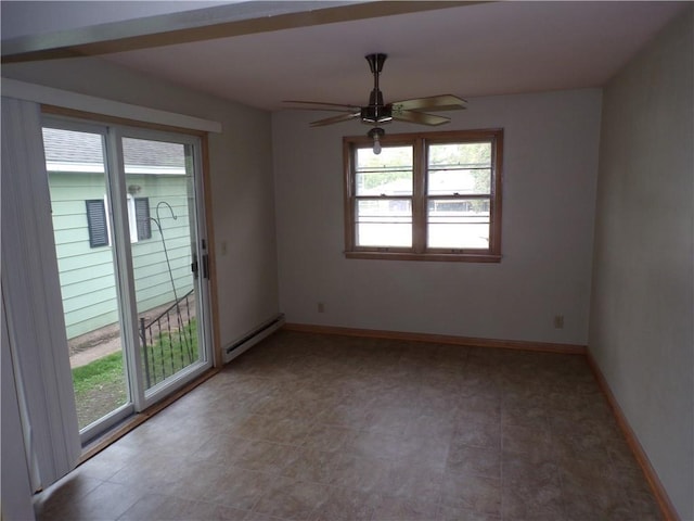 3212 Venus Ave, Eau Claire, WI 54703 - empty room with plenty of natural light, baseboard heating, and baseboards
