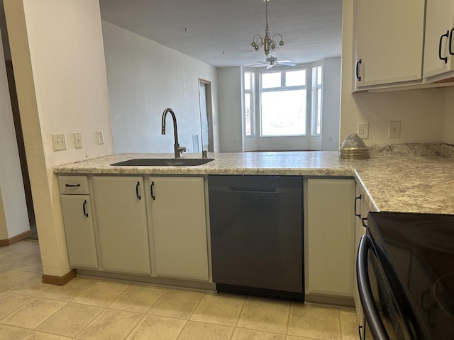 301 Harbour Town Dr Unit 227, Madison, WI 53717 - kitchen featuring dishwasher, a sink, a peninsula, and light countertops