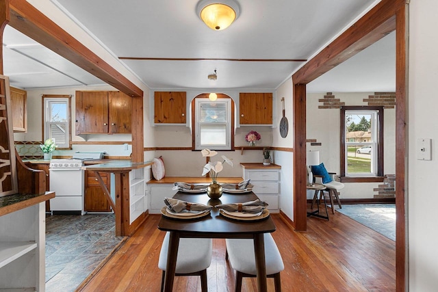 131 S Sidney St, Kimberly, WI 54136 - dining room with plenty of natural light, wood finished floors, and baseboards