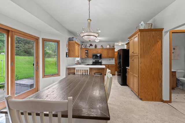 1500 Wolf Dr, West Bend, WI 53090 - dining space with a chandelier