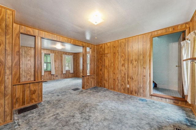 407 E Franklin St, Portage, WI 53901 - carpeted spare room featuring wooden walls