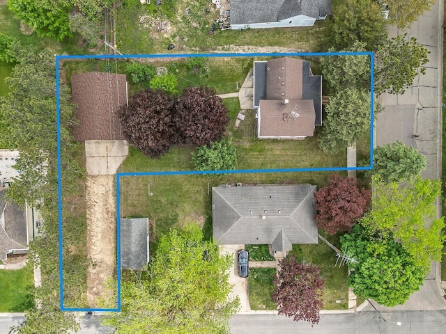 407 E Franklin St, Portage, WI 53901 - aerial view of property's location featuring property boundaries highlighted