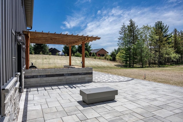 W5613 37th St, New Lisbon, WI 53950 - view of patio with a pergola