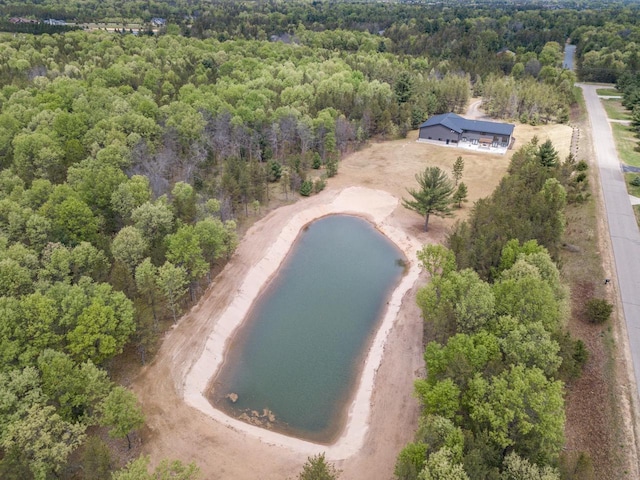 W5613 37th St, New Lisbon, WI 53950 - aerial view of property and surrounding area with a heavily wooded area and a large body of water