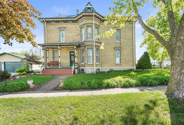 503 E Conant St, Portage, WI 53901 - italianate home with covered porch and a front yard