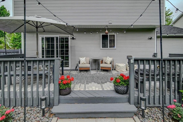 5438 Park Meadow Dr, Madison, WI 53704 - deck featuring an outdoor living space