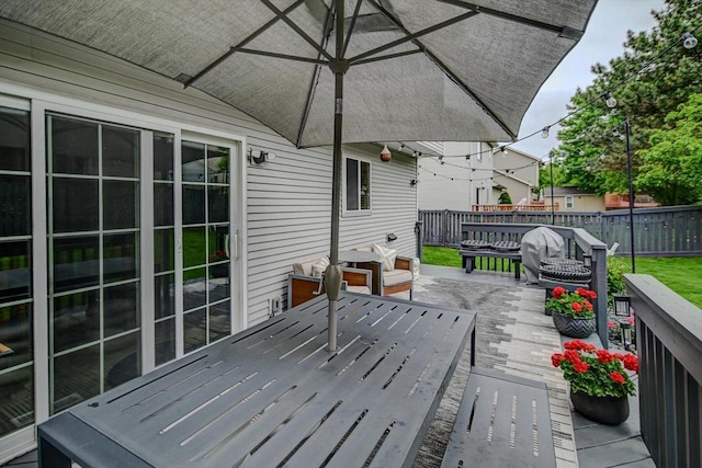 5438 Park Meadow Dr, Madison, WI 53704 - deck featuring an outdoor living space