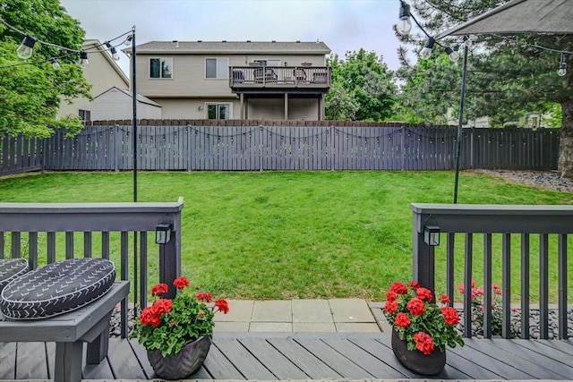 5438 Park Meadow Dr, Madison, WI 53704 - view of yard with a wooden deck
