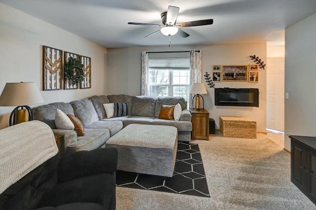 5438 Park Meadow Dr, Madison, WI 53704 - living area with carpet floors and ceiling fan