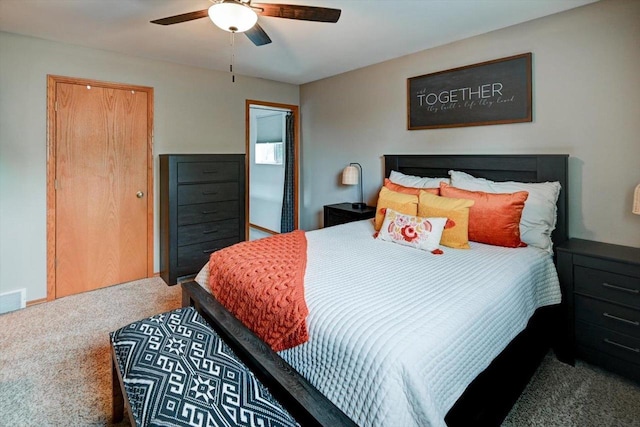 5438 Park Meadow Dr, Madison, WI 53704 - bedroom featuring carpet and a ceiling fan