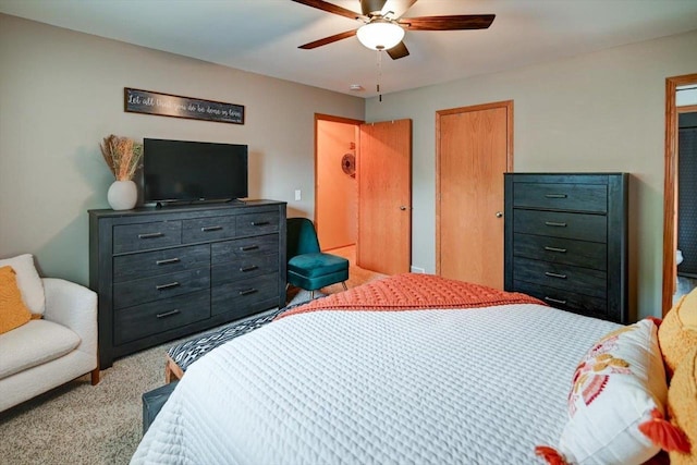 5438 Park Meadow Dr, Madison, WI 53704 - bedroom featuring carpet and ceiling fan