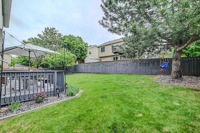 5438 Park Meadow Dr, Madison, WI 53704 - view of yard with a wooden deck