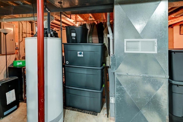 5438 Park Meadow Dr, Madison, WI 53704 - utilities featuring gas water heater, electric panel, and heating unit