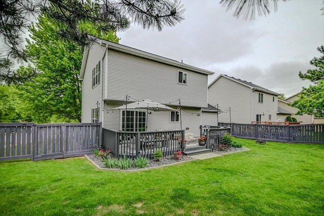 5438 Park Meadow Dr, Madison, WI 53704 - back of house featuring a wooden deck