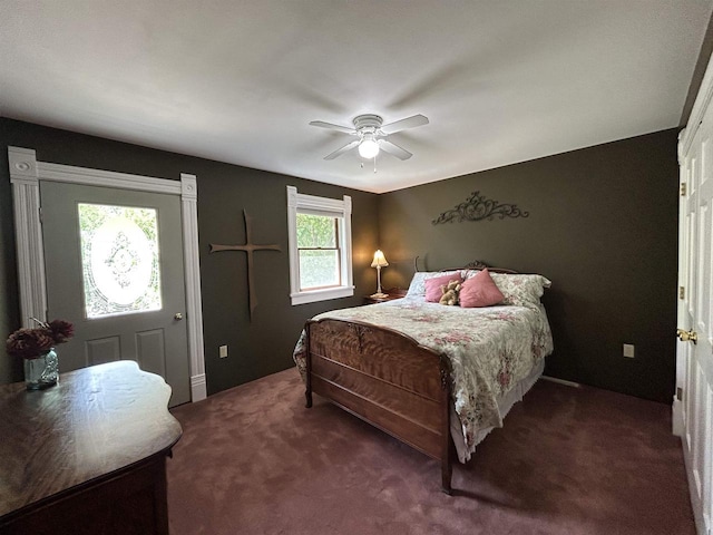 13412 Glacier Rd, Tomah, WI 54660 - carpeted bedroom featuring a ceiling fan