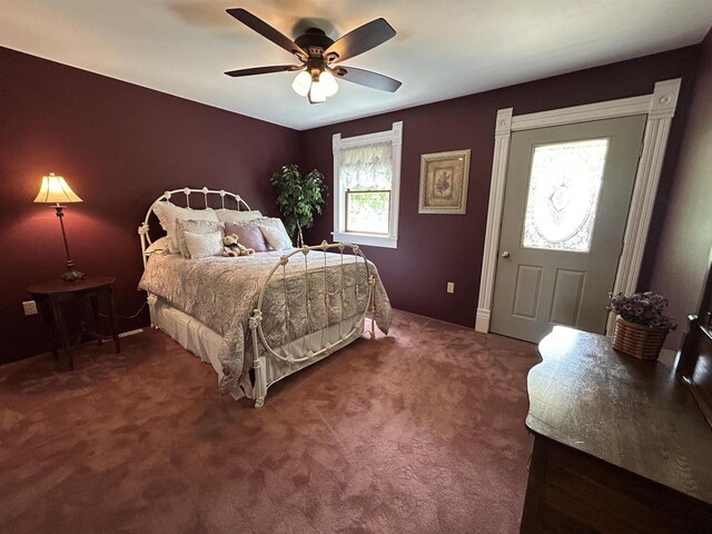 13412 Glacier Rd, Tomah, WI 54660 - carpeted bedroom with ceiling fan