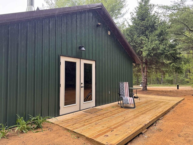 N4755 11th Dr, Montello, WI 53949 - wooden terrace featuring french doors