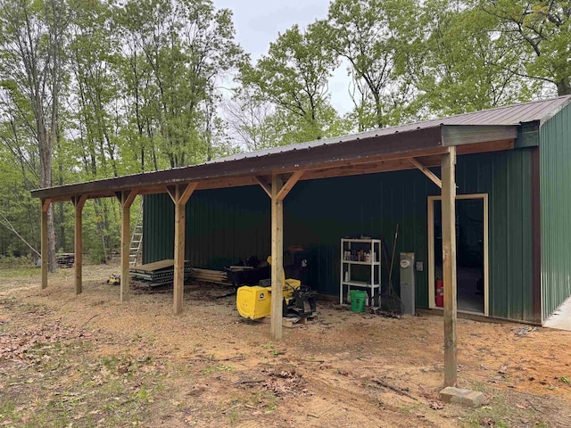N4755 11th Dr, Montello, WI 53949 - view of pole building with a carport