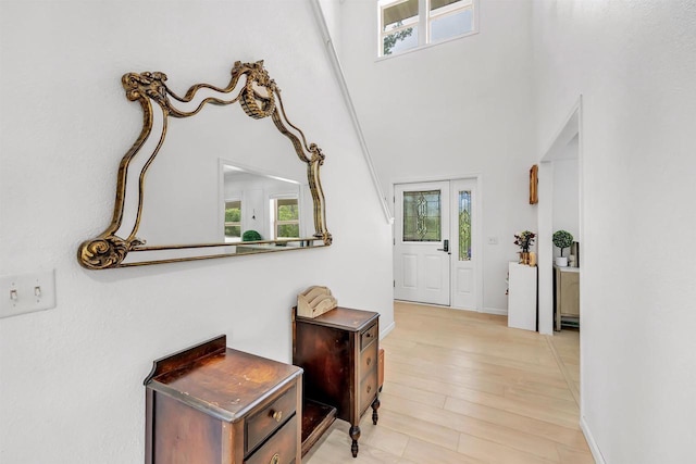 W6870 Czech Ln, Neshkoro, WI 54960 - foyer with a towering ceiling and wood finished floors