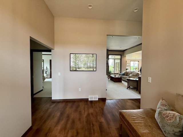515 Fieldstone Ct, Tomah, WI 54660 - hallway featuring wood finished floors and baseboards
