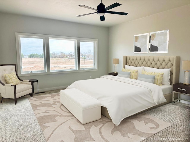 365 N Wilson St, Kimberly, WI 54136 - carpeted bedroom with a ceiling fan and baseboards