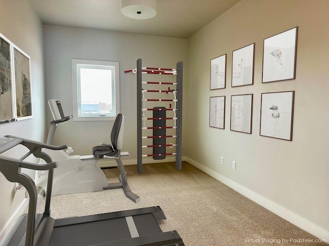 365 N Wilson St, Kimberly, WI 54136 - workout area with carpet flooring and baseboards