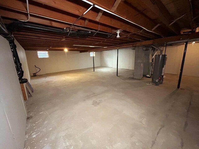 188 County Rd N, Birnamwood, WI 54414 - below grade area featuring gas water heater